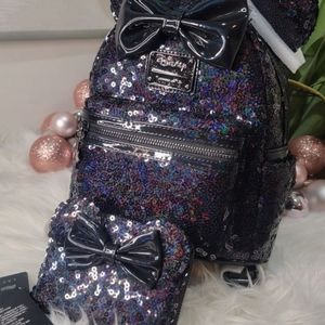 fendi mini backpack monster Fendi Monster Eyes Medium Backpack Nylon Saffiano Calfskin Calfskin Black  Red Pink
